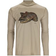 Худі Simms Tech Hoody - Artist Series, 13521-1110-20, S, Stone/Brown Trout, купити, ціни в Києві та Україні, інтернет-магазин | Zabros