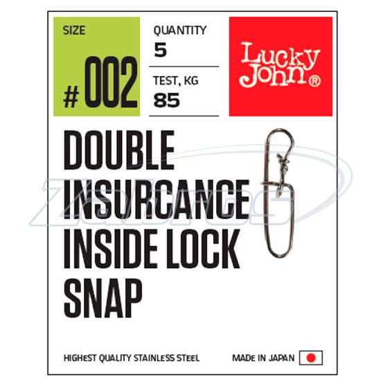 Фотографія Lucky John Double Insurance Inside Lock Snap, LJP5128-006, 28 кг, 7 шт