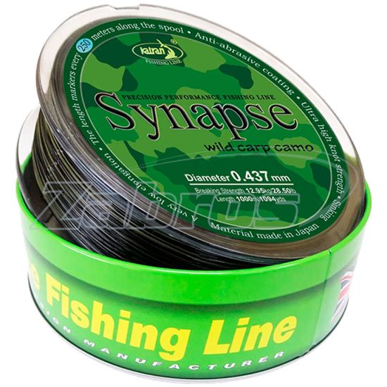 Фотография Katran Synapse Wild Carp Camo, 0,331 мм, 7,62 кг, 1000 м, Dark Camo