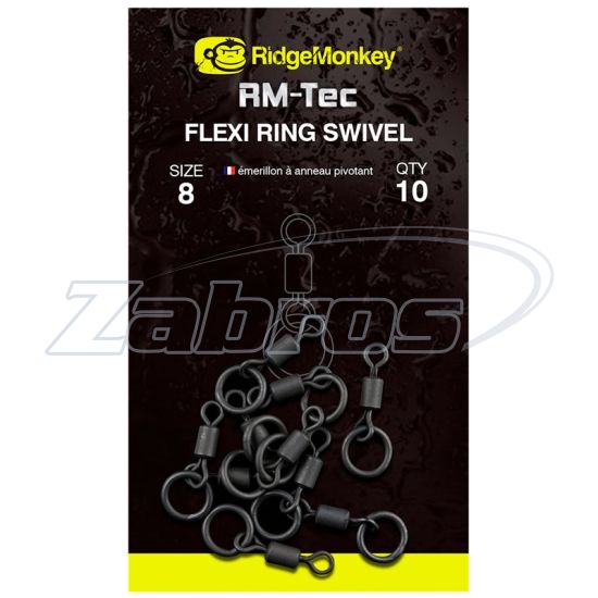 Фото RidgeMonkey RM-Tec Flexi Ring Swivel, 8, 10 шт