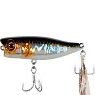 Воблер Jackall Chubby Popper 42F, 4,2 см, 3,3 г, HL Silver & Black, купить, цена, Киев, Украина | Zabros