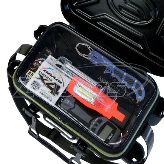 Prox EVA Tackle Bakkan With Rod Holder, PX966236BK, 45x30x22,5 см, Black, Украина