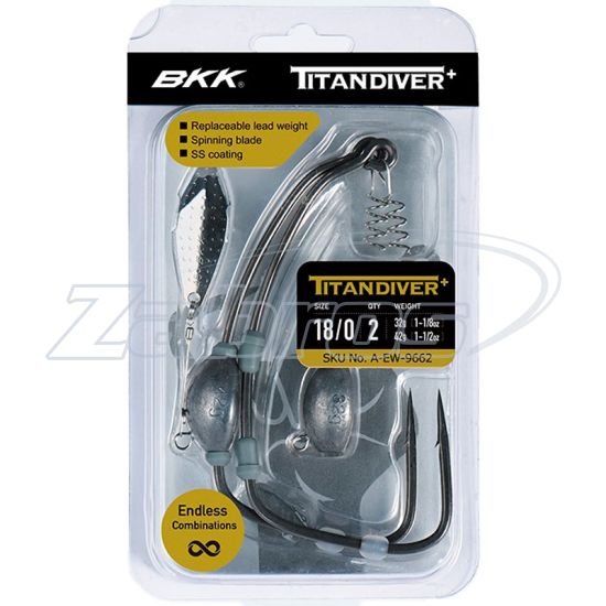 Картинка BKK Titan Diver+, 14/0, 18/24 г, 2 шт Картинка BKK Titan Diver+, 14/0, 18/24 г, 2 шт