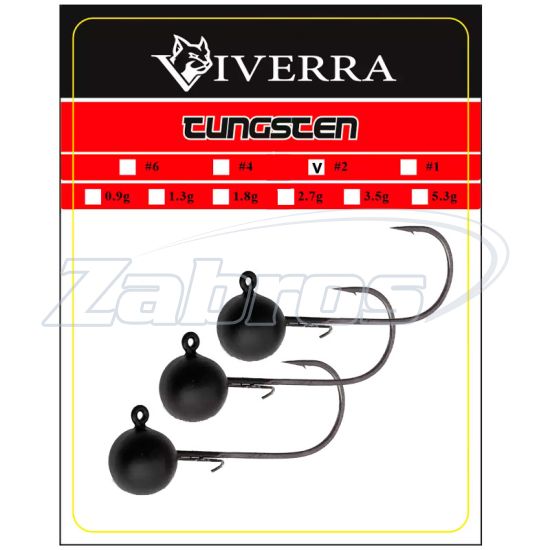 Фотографія Viverra, вольфрам, 5,3 г, с крючком #1/0, 3 шт