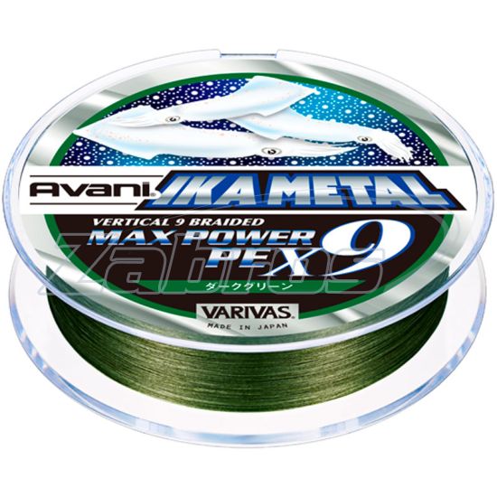 Фото Varivas Avani Ikametal Max Power Pe X9, #0,6, 0,13 мм, 6,3 кг, 200 м, Dark Green