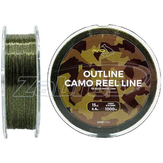 Фото Avid Carp Outline Camo Reel Line, 0,31 мм, 5,4 кг, 1000 м