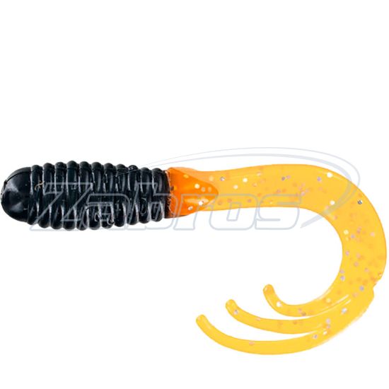 Фото Big Bite Baits Triple Tip Grub, 2,00", 5,08 см, 10 шт, Black/Orange Silver