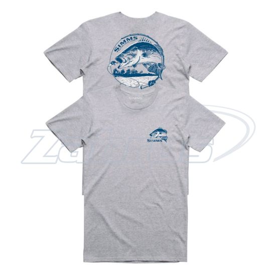 Фото Simms Bass Bend T-Shirt, 12740-067-40, L, Grey Heather