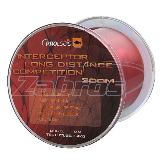Фото Prologic Interceptor Coмpetition Long Distance, 47209, 0,3 мм, 7,1 кг, 300 м, Red