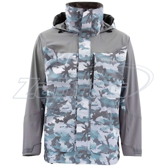 Фото Simms Challenger Jacket, 12906-784-70, XXXL, Hex Flo Camo Grey Blue
