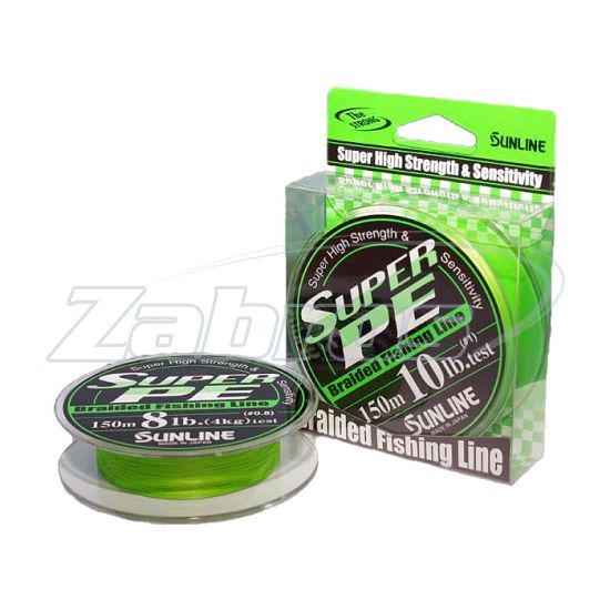 Картинка Sunline Super PE, #4, 0,33 мм, 18,1 кг, 150 м, Light Green