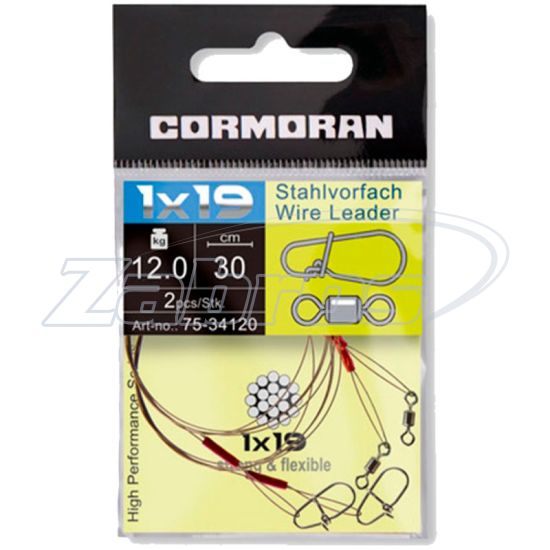 Картинка Cormoran 1X19 Wire Leader, 75-34120, 30 см, 12 кг