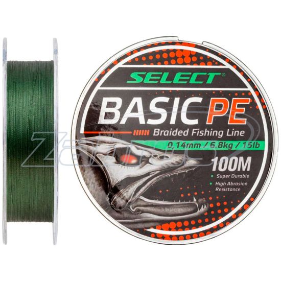 Фото Select Basic PE 4x, 0,2 мм, 12,7 кг, 150 м, Dark Green