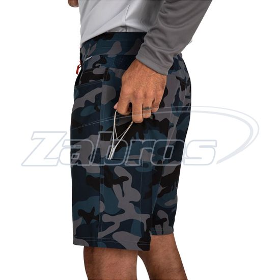 Simms Seamount Board Shorts, 13495-729-W32, Woodland Camo Storm, Украина