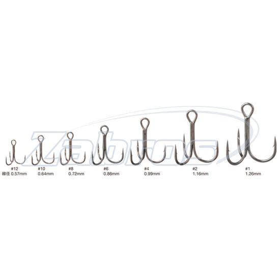 Фото Varivas Zero Friction Triple Hook, 10, 6 шт