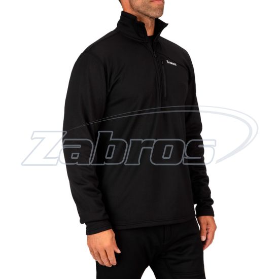 Картинка Simms Thermal Qtr Midlayer Zip Top, 13314-001-40, L, Black