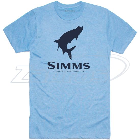 Фото Simms Tarpon Logo T-Shirt, 13322-461-20, S, Light Blue Heather