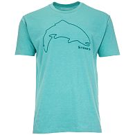 Футболка Simms Trout Outline T-Shirt, 13519, S, Oil Blue Heather: купить, цена, Киев, Украина | Zabros