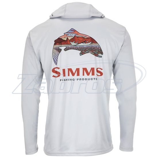 Фото Simms Tech Hoody - Artist Series, 13521-859-60, XXL, Trout Logo Flame/Sterling