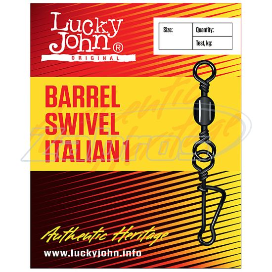 Фотографія Lucky John Barrel Swivel Italian 1, 5051-005, 30 кг, 7 шт