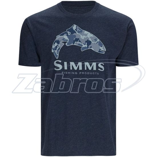 Фото Simms Trout Regiment Camo Fill T-Shirt, 14101-414-50, XL, Navy Heather