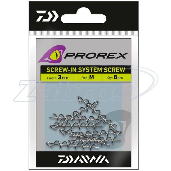 Фотографія Daiwa Prorex Screw-In Screw, 15411-000, M, 3 см, 8 шт