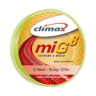 Шнур Climax Mig 8 Extreme Braid, 9352-10135-012, 0,12 мм, 9,5 кг, 135 м, Fluo Yellow, купить, цены в Киеве и Украине, интернет-магазин | Zabros