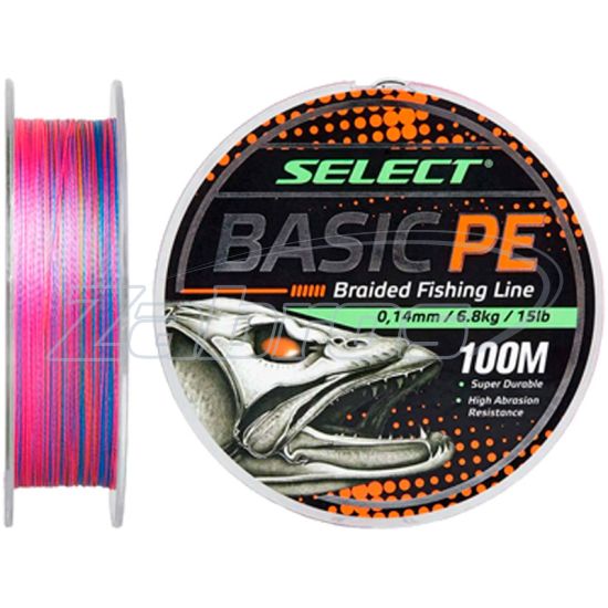 Фото Select Basic PE 4x, 0,22 мм, 13,6 кг, 100 м, Multicolor