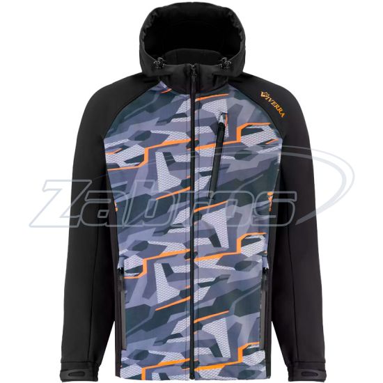 Фото Viverra Softshell Infinity Hoody, S, Black Camo Orange