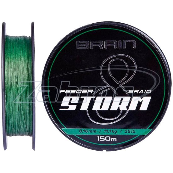 Фото Brain Storm 8X, 0,06 мм, 3,8 кг, 150 м, Green Фото Brain Storm 8X, 0,06 мм, 3,8 кг, 150 м, Green