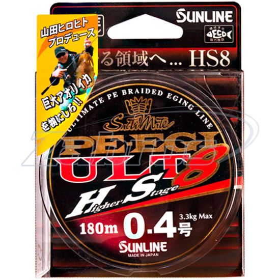 Фотография Sunline PE EGI ULT HS8, #0,3, 0,09 мм, 2,5 кг, 180 м