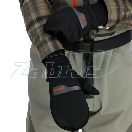 Купить Simms Windstopper Foldover Fishing Mitt, 13793-001-10, XS, Black
