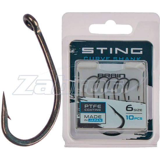 Картинка Brain Sting Curve Shank, 8, 10 шт