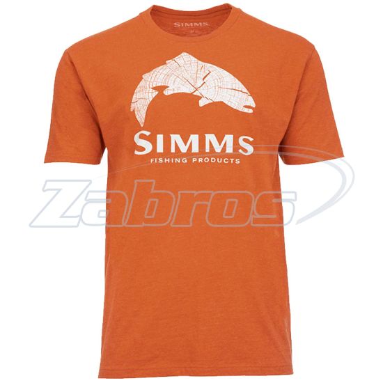Фото Simms Wood Trout Fill T-Shirt, 13437-799-50, XL, Adobe Heather