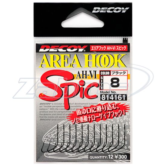 Малюнок Decoy AH-6, Area Hook Type VI Spic, 8, 12 шт
