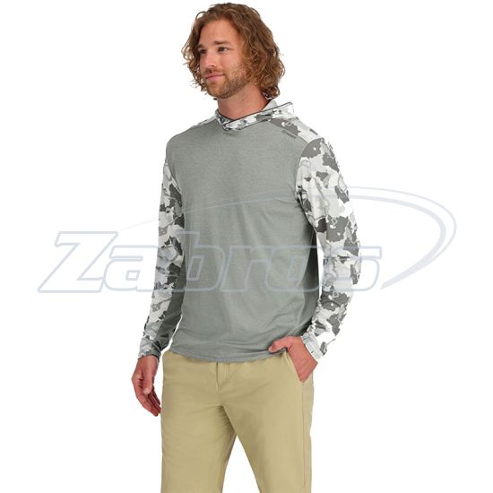 Фотография Simms Bugstopper SolarFlex Hoody, 13682-2001-40, L, Cinder/Regiment Camo Cinder