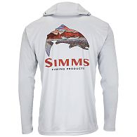 Футболка Simms Tech Hoody - Artist Series, 13521-859-60, XXL, Trout Logo Flame/Sterling, купити, ціни в Києві та Україні, інтернет-магазин | Zabros