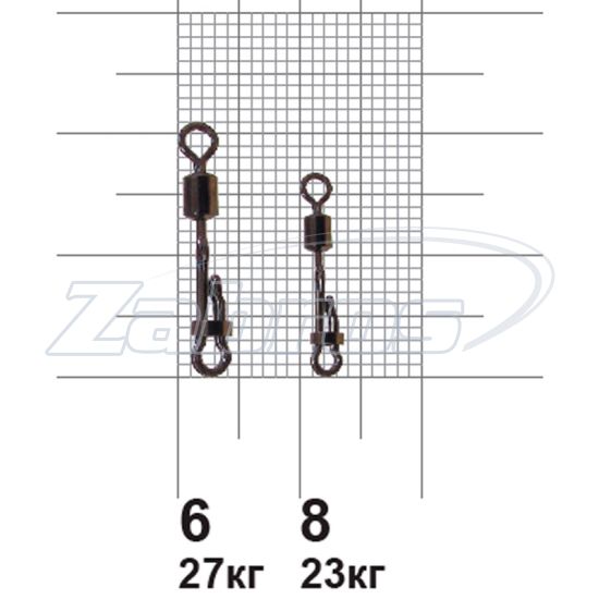 Фотография MiniMax Side-Line Rolling Swivel, YM-1012-6, 27 кг, 10 шт