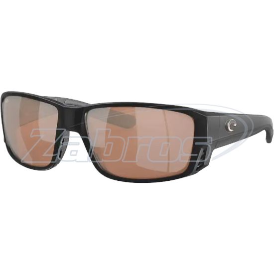 Фото Costa Del Mar Tuna Alley Pro, 97963910798, Matte Black Copper Silver Mirror, Glass