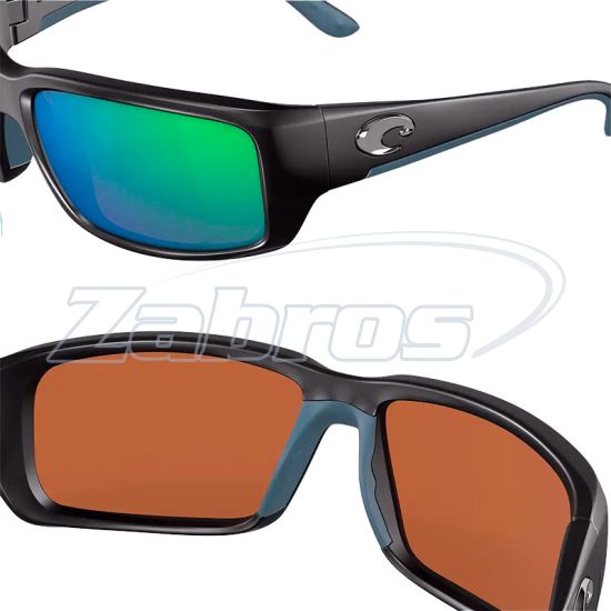 Купить Costa Del Mar Fantail, 97963517249, Matte Black Green Mirror, Polycarbonate