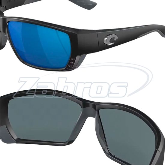 Купить Costa Del Mar Tuna Alley, 97963517010, Matte Black Blue Mirror, Polycarbonate