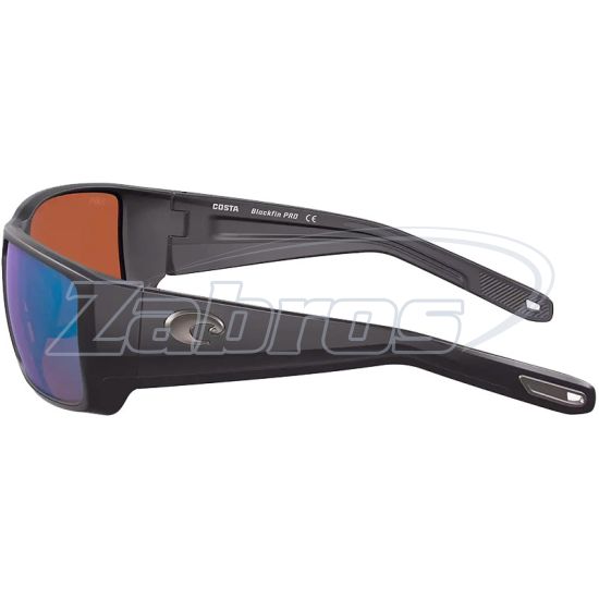 Картинка Costa Del Mar Blackfin Pro, 97963887311, Matte Black Green Mirror, Glass