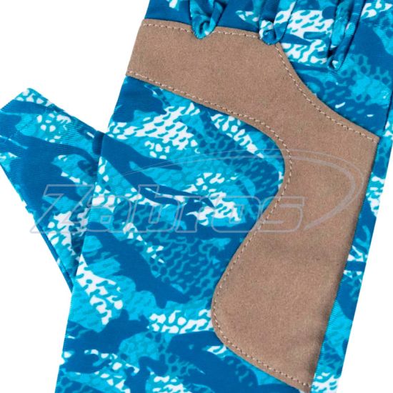 Картинка Favorite Solar Fishing Gloves 5 Cut, S/M, White/Blue