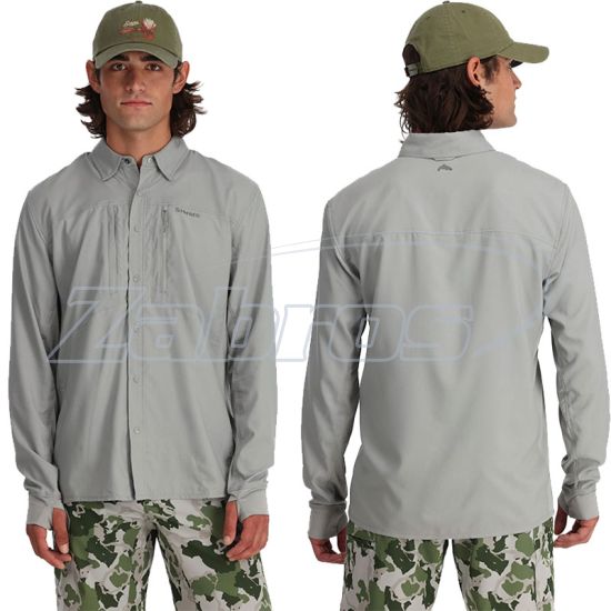 Фотографія Simms Intruder BiComp Fishing Shirt, 14441-255-30, M, Cinder