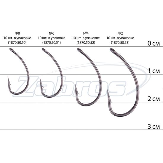 Малюнок Select Carp Curve Shank, 6, 10 шт, Black