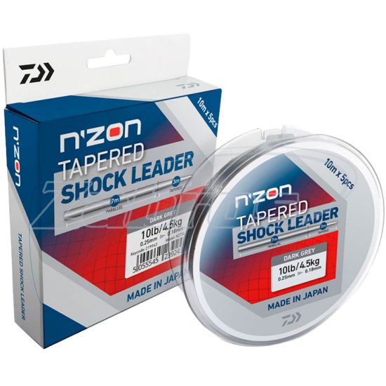 Фото Daiwa N‘Zon Tapered Shock Leader, 12405-135, 0,26-0,35 мм, 5x10 м, Grey Transparent