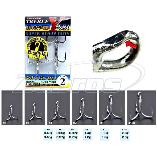 Фотография Decoy Y-S81, Treble, 1/0, 6 шт