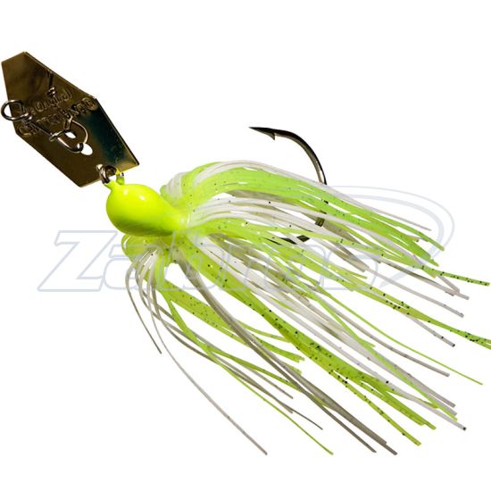 Фото Z-Man Original ChatterBait, 10,5 г, Chartreuse/White/Gold Blade