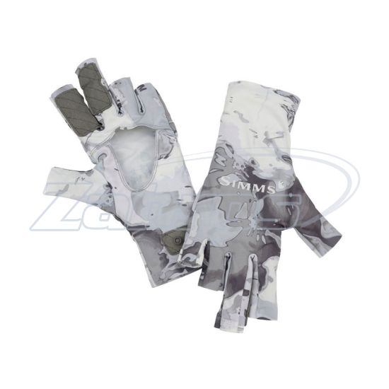 Фото Simms SolarFlex SunGlove, 12661-069-40, L, Cloud Camo Grey