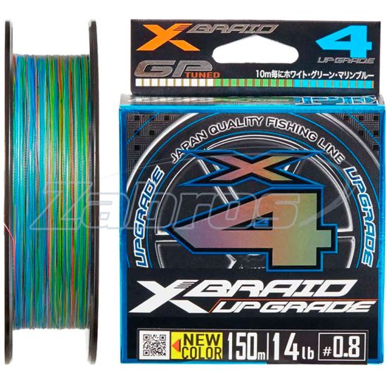 Фото YGK X-Braid Upgrade X4, #1, 0,17 мм, 8,1 кг, 180 м, 3 color